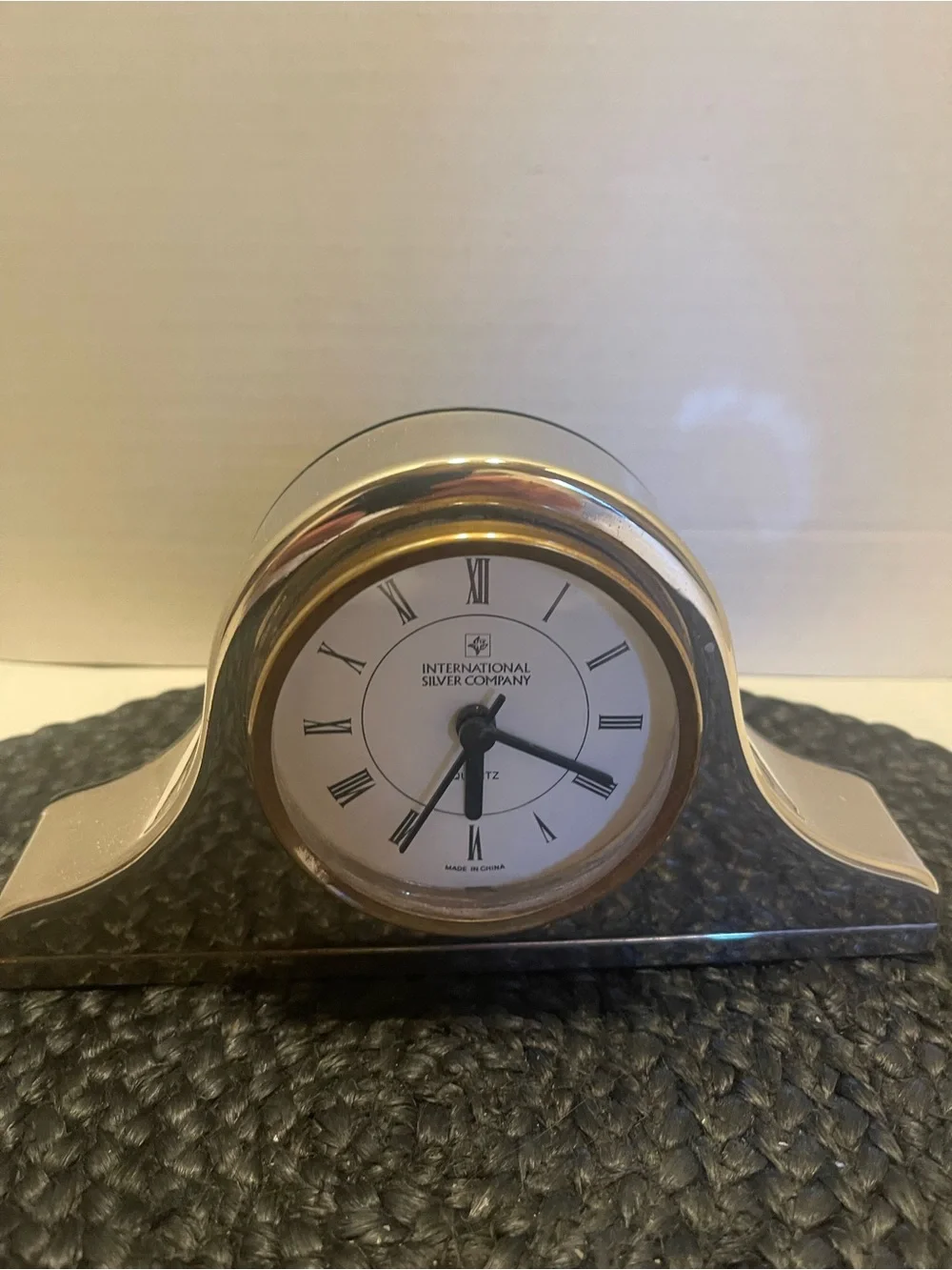 International Silver Company Mantel small Clock - Silver